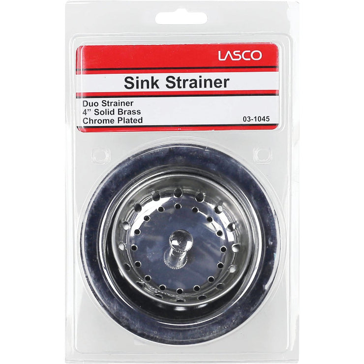 Lasco 3-1/2 In. Chrome Basket Strainer Assembly