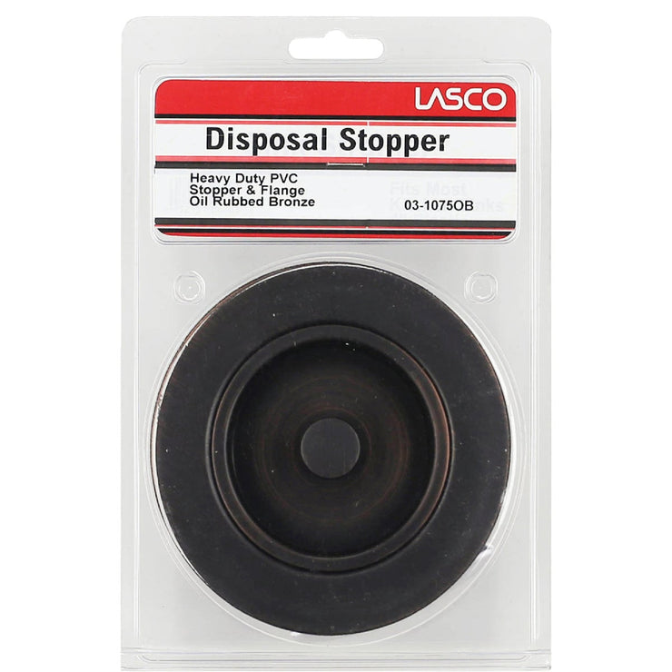Lasco Oil Rubbed Bronze PVC Disposer Flange and Stopper