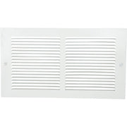 Home Impressions 6 In. x 12 In. White Steel Baseboard Grille