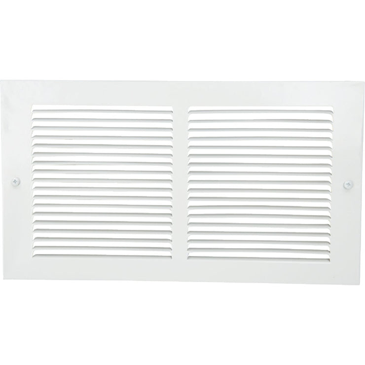 Home Impressions 6 In. x 12 In. White Steel Baseboard Grille