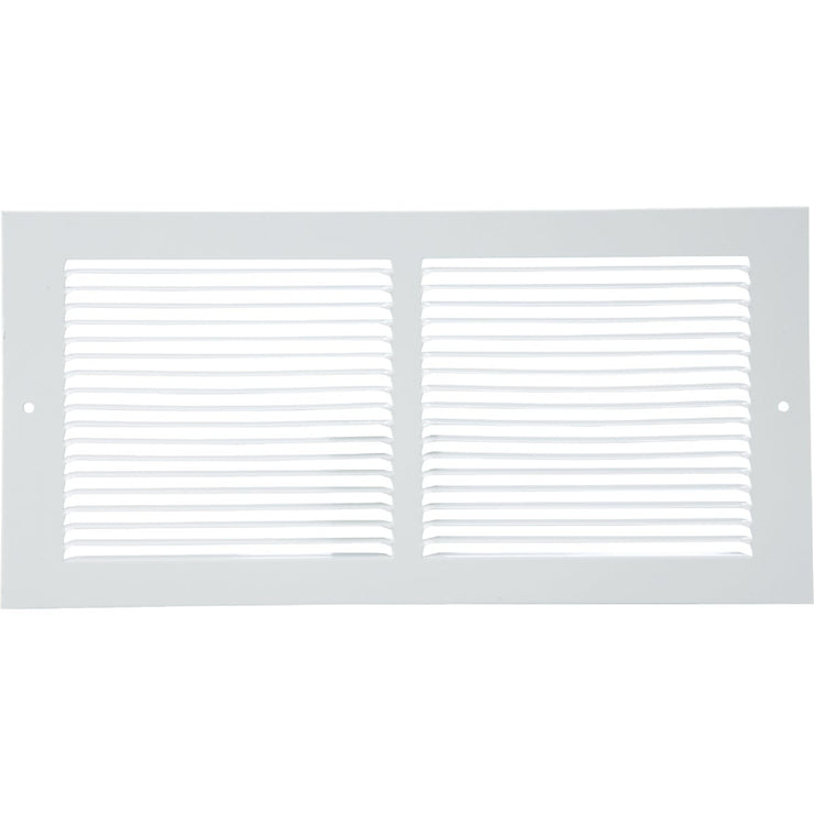Home Impressions 6 In. x 14 In. White Steel Baseboard Grille