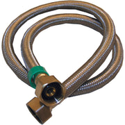 Lasco 1/2 In. IPS x 1/2 In. IPS x 36 In. L Braided Stainless Steel Flex Line Faucet Connector