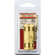 Lasco 1/4 In. FIP x 1/4 In. FIP Brass Threaded Ball Valve