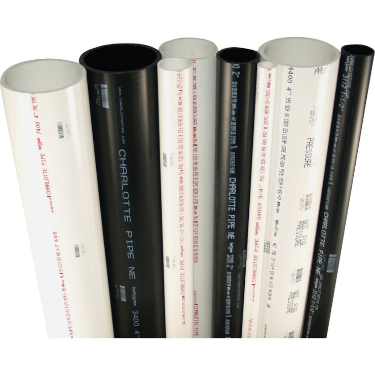Charlotte Pipe 1-1/4 In. x 10 Ft. Cold Water Schedule 40 PVC Pressure Pipe