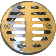 Lasco 3-1/4 In. Chrome Plated Grill Shower Drain Strainer