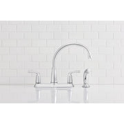 Moen Bexley Dual Handle Lever Kitchen Faucet with Side Spray, Chrome