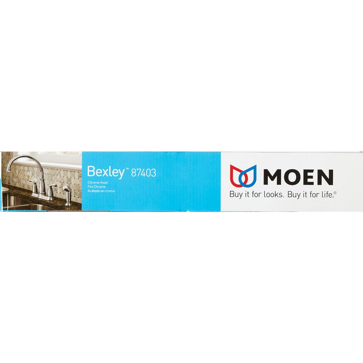 Moen Bexley Dual Handle Lever Kitchen Faucet with Side Spray, Chrome