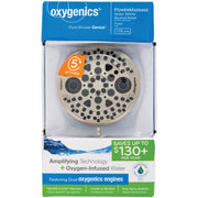 Oxygenics PowerMassage 5-Spray 1.75 GPM Fixed Showerhead, Brushed Nickel