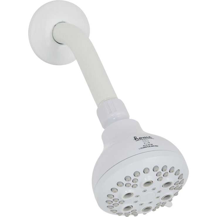 Home Impressions 5-Spray 1.8 GPM Fixed Showerhead, White