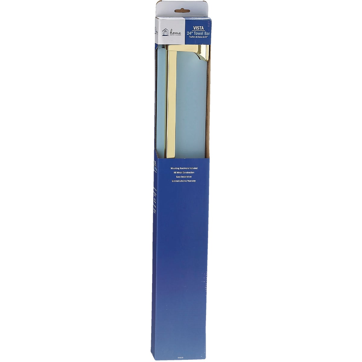 Home Impressions Vista 24 In. Polished Brass Towel Bar Hemlock Hardware