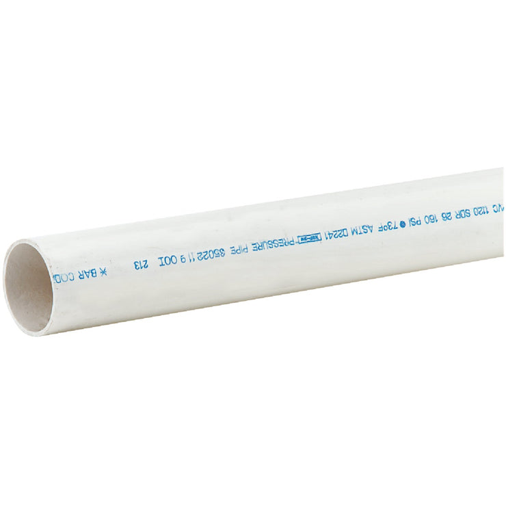 Charlotte Pipe 2 In. x 10 Ft. Cold Water PVC Pressure Pipe, SDR 26
