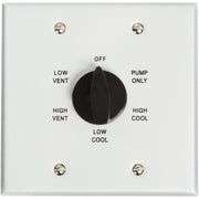Dial Two-Speed Six-Position Metal Rotary Switch - 2 Gang Metal