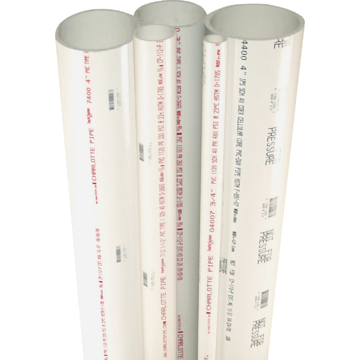 Charlotte Pipe 1/2 In. x 10 Ft. Cold Water Schedule 40 PVC Pressure Pipe