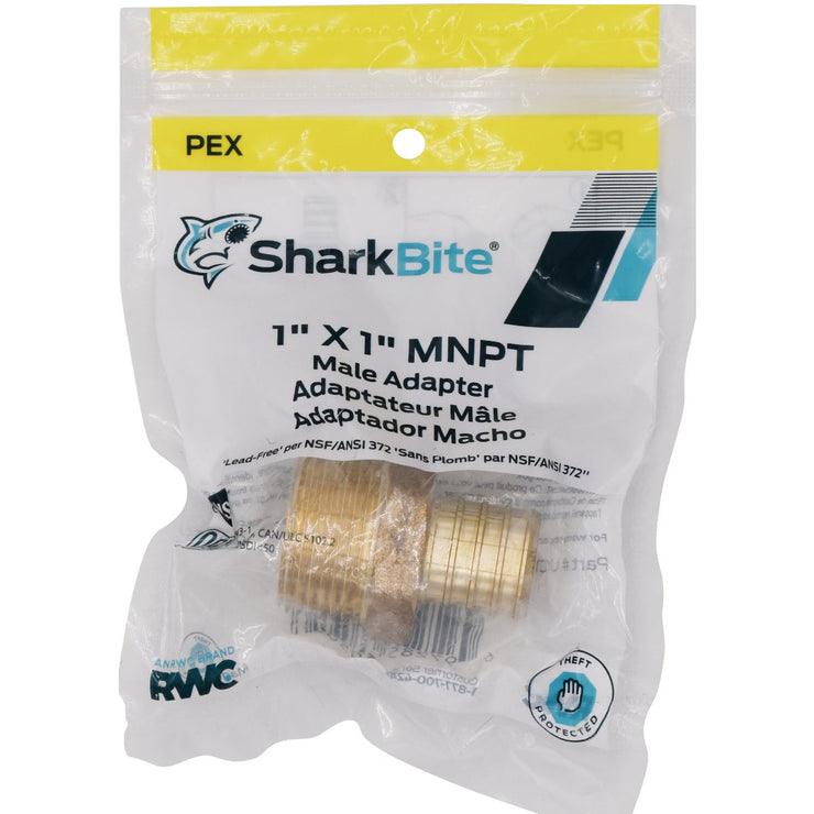 SharkBite 1 In. CF x 1 In. MPT Brass PEX Adapter