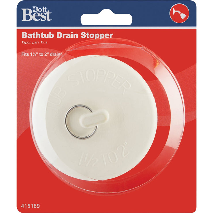 Do it 1-1/2 In. to 2 In. White Rubber Bathtub Drain Stopper