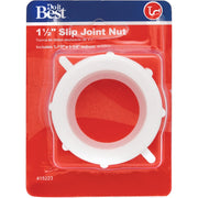 Do it 1-1/2 In. x 1-1/2 In. White Plastic Slip Joint Nut