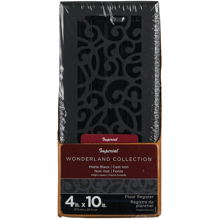 Imperial Wonderland 4 In. x 10 In. Cast Iron Steel Floor Register