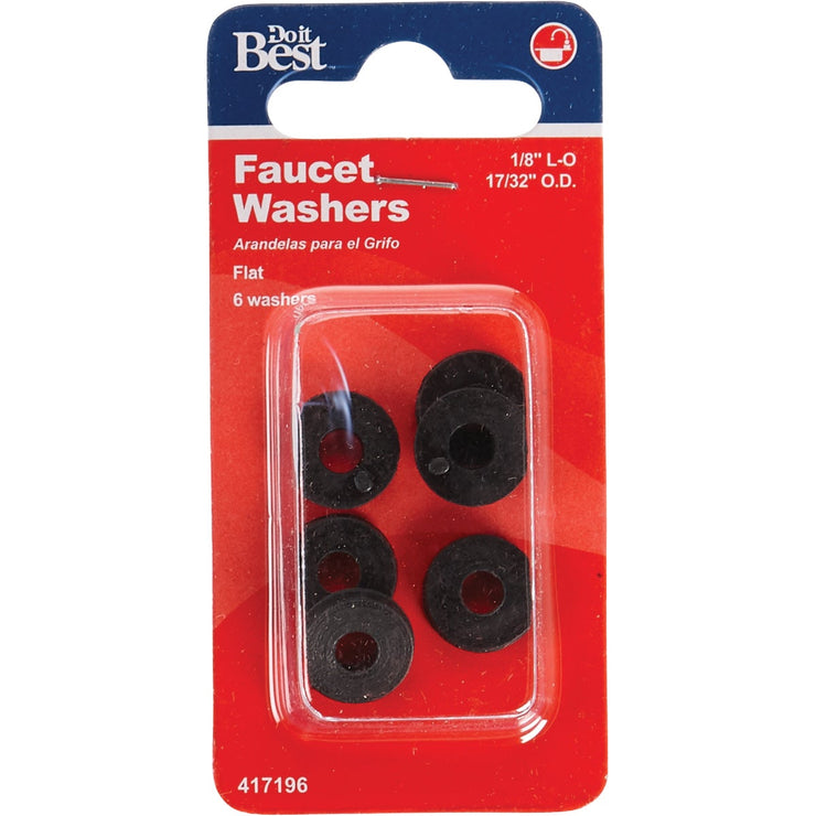 Do it 17/32 In. Black Flat Faucet Washer (6 Ct.)