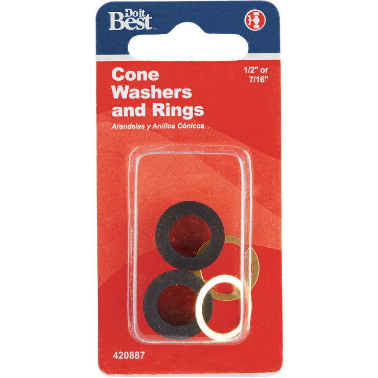 Do it 1/2 In. or 7/16 In. Black Cone Faucet Washer