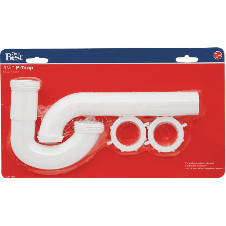 Do it 1-1/4 In. x 1-1/4 In. White Plastic P-Trap