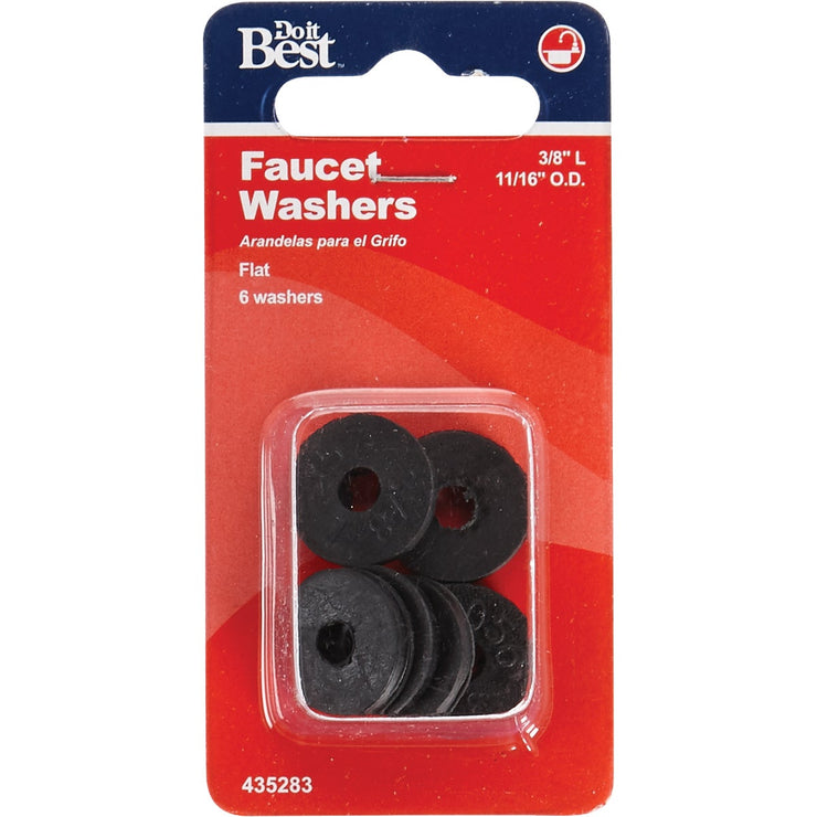 Do it 11/16 In. Black Flat Faucet Washer (6 Ct.)