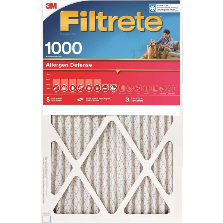 3M Filtrete 18 In. x 24 In. x 1 In. Allergen Defense 1000/1085 MPR Furnace Filter