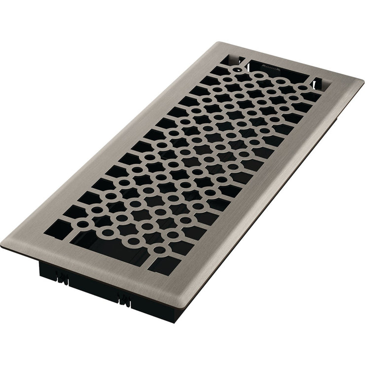 Imperial San Francisco 4 In. x 12 In. Brushed Nickel Steel Floor Register