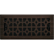 Imperial Templar 4 In. x 10 In. Oil-Rubbed Bronze Steel Floor Register