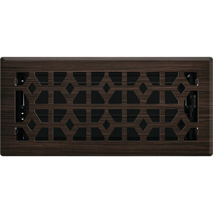 Imperial Templar 4 In. x 10 In. Oil-Rubbed Bronze Steel Floor Register