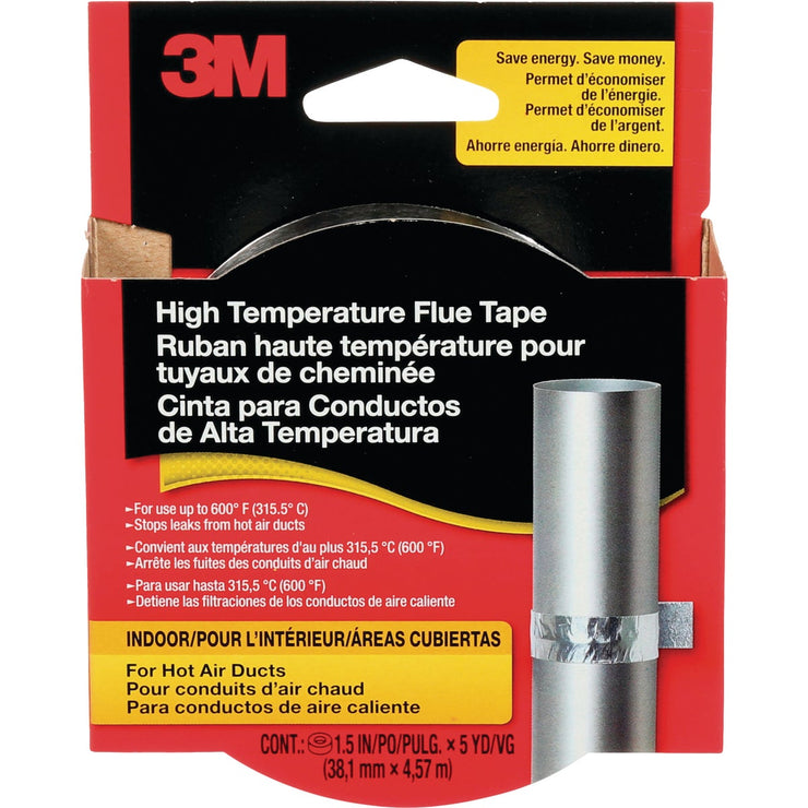 3M Scotch 1-1/2 In. x 15 Ft. High-Temperature Flue Tape, Silver ...