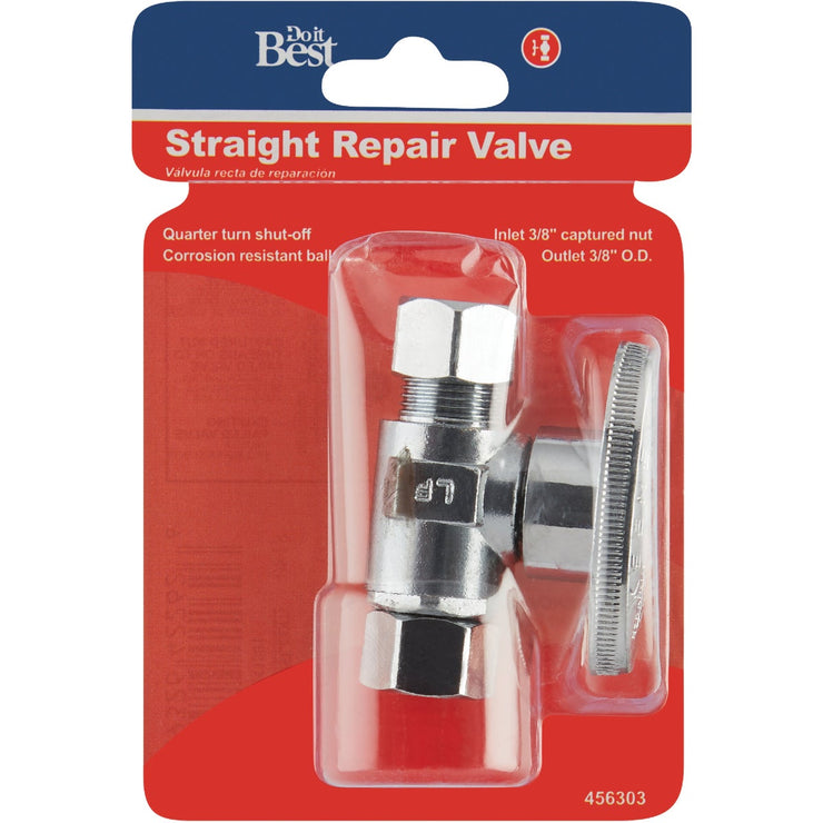 Do it 3/8 In. C X 3/8 In. OD Chrome Plated Brass Stop Valve