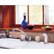 Delta Classic Series Dual Handle Knob Kitchen Faucet with Side Spray, Chrome