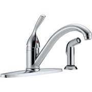 Delta Classic Series Single Handle Lever Kitchen Faucet with Side Spray, Chrome