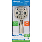 Oxygenics PowerSelect 7-Spray 1.75 GPM Handheld Shower, Brushed Nickel