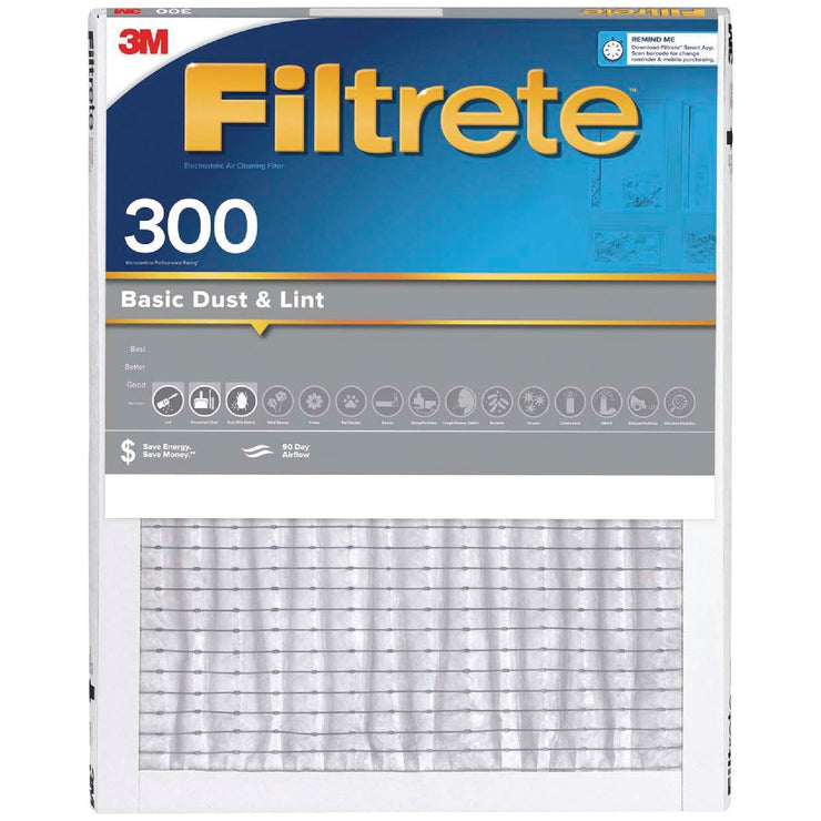 3M Filtrete 20 In. x 20 In. x 1 In. Dust Reduction 300 MPR Furnace Filter