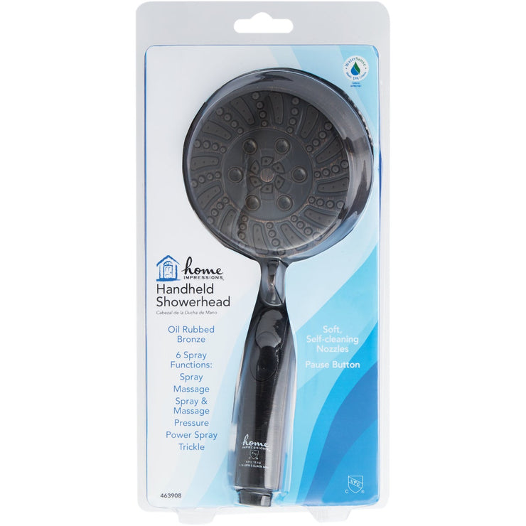Home Impressions 6-Spray 1.8 GPM Handheld Shower, Oil-Rubbed Bronze
