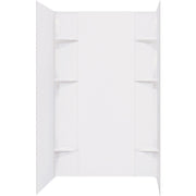 Mustee Durawall Model 260 5-Piece 60 In. W x 40 In. D Shower Wall Set in White