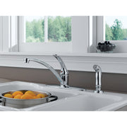 Delta Foundations Single Handle Lever Kitchen Faucet with Side Spray, Chrome