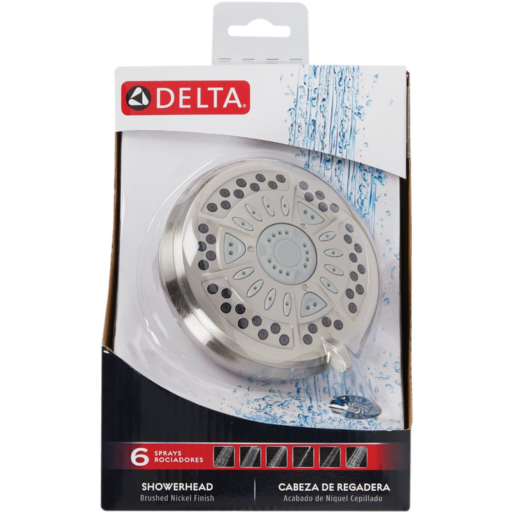 Delta 6-Spray 1.75 GPM Fixed Showerhead with SpotShield, Chrome