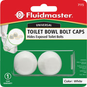 Fluidmaster White Plastic Snap-On Toilet Bolt Caps (2-Pack)