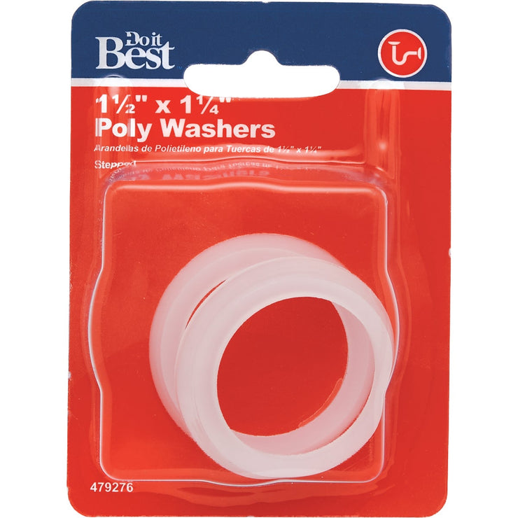 Do it 1-1/4 In. x 1-1/2 In. Clear Poly Slip Joint Washer (2-Pack)