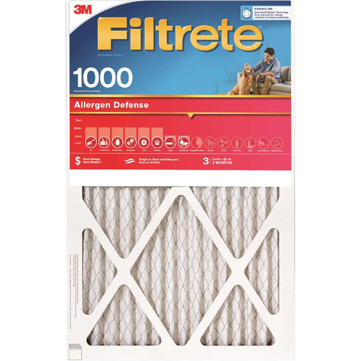 3M Filtrete 20 In. x 30 In. x 1 In. Allergen Defense 1000/1085 MPR Furnace Filter