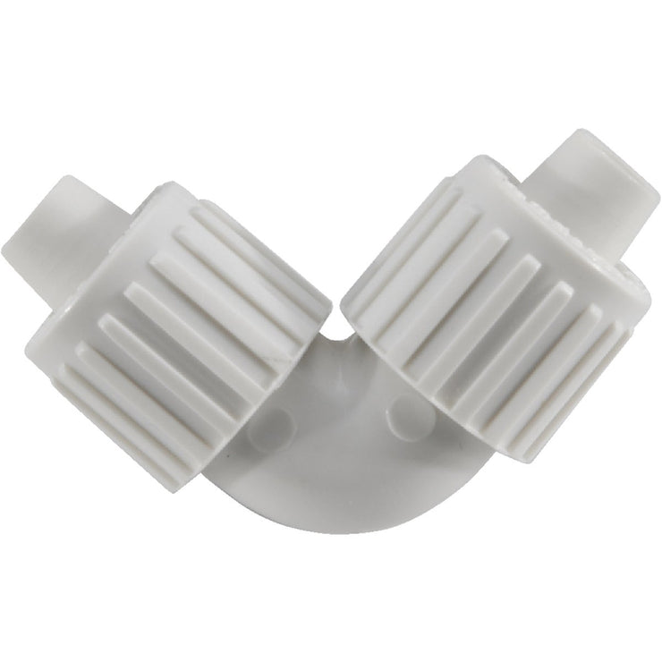 Flair-It 3/8 In. x 3/8 In. 90 Deg. Plastic Compression PEX Elbow (1/4 Bend)