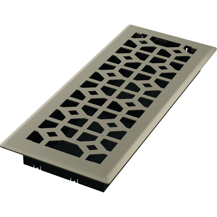 Imperial Templar 4 In. x 12 In. Satin Nickel Steel Floor Register