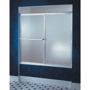 Sterling Deluxe Framed 59-3/8 In. W. X 56-1/4 In. H. Chrome Rain Glass Sliding Tub Door
