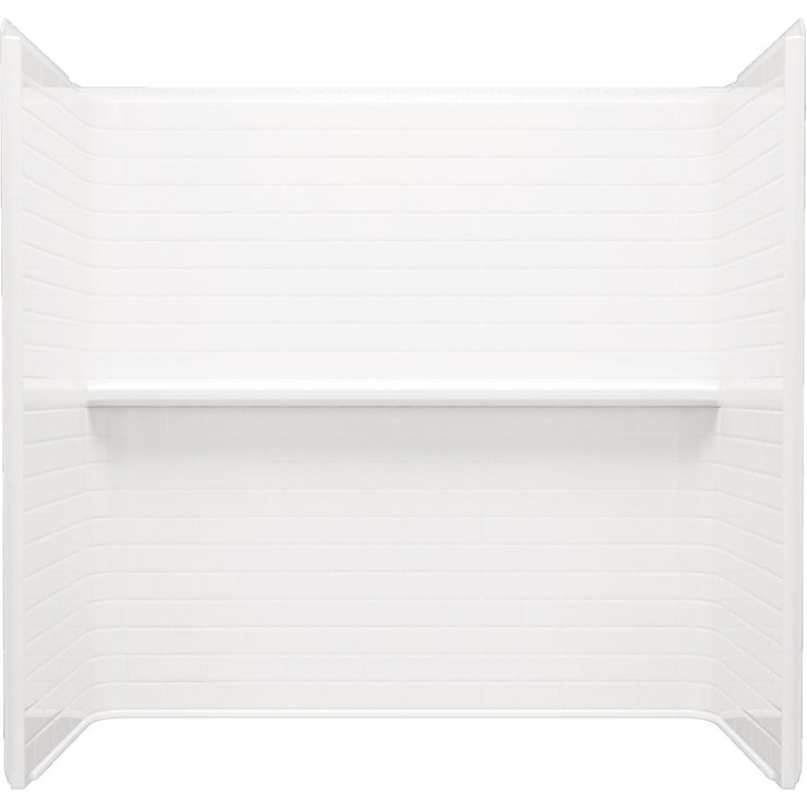 Sterling Traverse 4-Piece 60 In. x 30 In. Tub Wall Kit in White (Subway Tile Pattern)