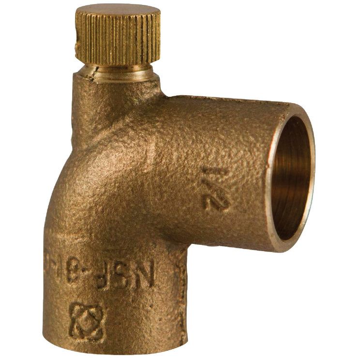NIBCO 3/4 In. CxC 90 Deg. Copper Drain Elbow w/Cap (1/4 Bend)