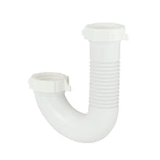 Do it Best 1-1/2 In. or 1-1/4 In. x 1-1/2 In. Flexible White Plastic J-Bend, Extendable to 9-1/2 In.