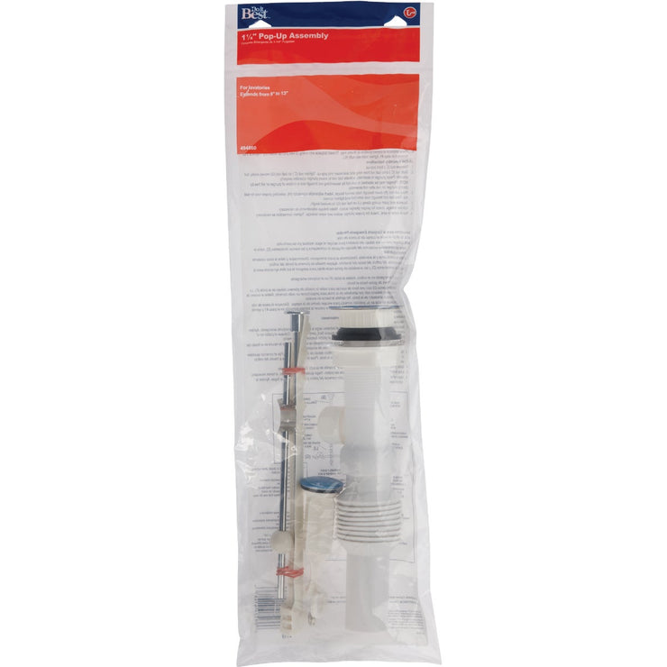 Do it 1-1/4 In. Chrome-Plated/Plastic Flexible Pop-Up Assembly