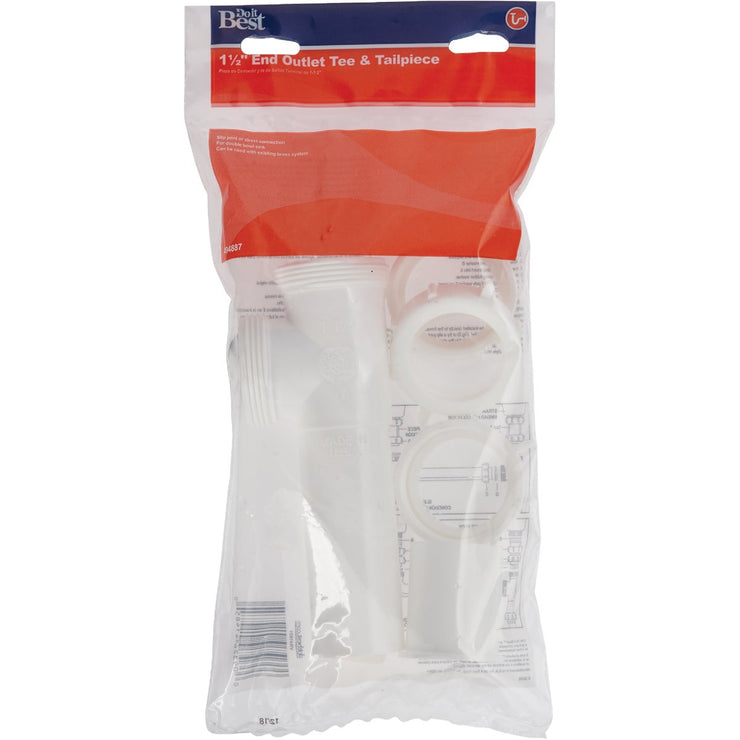 Do it 1-1/2 In. White PVC End Outlet Tee